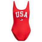 Ralph Lauren Usa One-piece Swimsuit Paris Red