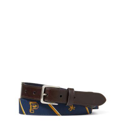 Ralph Lauren Polo-overlay Webbed Belt Aviator Navy/varsity Yell