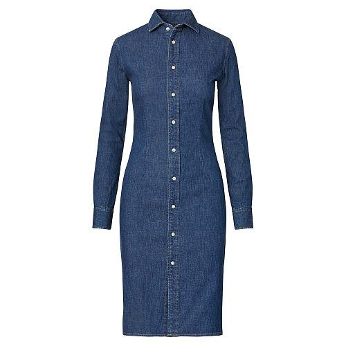 Polo Ralph Lauren Stretch Denim Shirtdress Medium Indigo