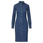 Polo Ralph Lauren Stretch Denim Shirtdress Medium Indigo