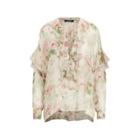 Ralph Lauren Floral Lace-up Silk Blouse Sonoma Floral