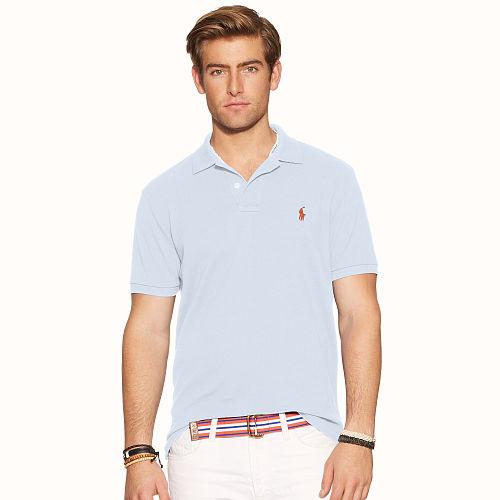 Polo Ralph Lauren Custom-fit Mesh Polo Shirt Harbor Island Blue
