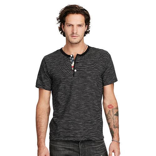 Ralph Lauren Denim & Supply Striped Cotton Jersey Henley Cruise Stripe