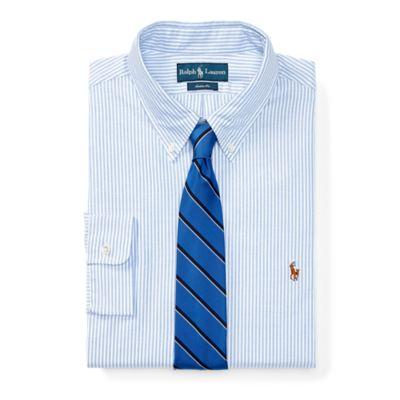 Ralph Lauren Custom Fit Striped Shirt Blue Night / White
