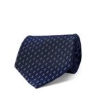 Ralph Lauren Print Silk Crepe Tie Navy