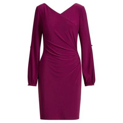 Ralph Lauren Surplice Jersey Dress Chateau Rouge