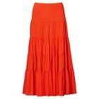 Ralph Lauren Cotton Gauze Maxiskirt Sunset Orange