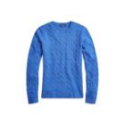 Ralph Lauren Cable-knit Cashmere Sweater Maidstone Blue