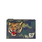 Ralph Lauren Tiger Camo Leather Pouch Olive Camo