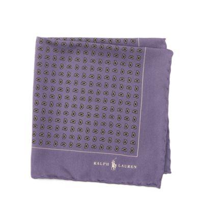 Ralph Lauren Neat Silk Twill Pocket Square Lavender