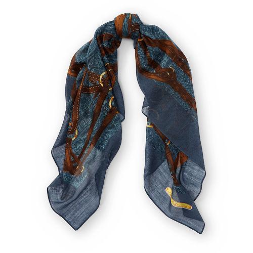 Ralph Lauren Lauren Bridle-print Wool Scarf