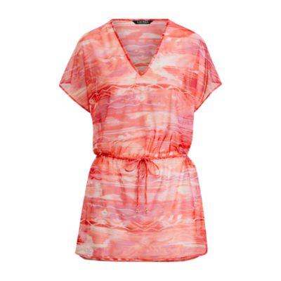Ralph Lauren Ikat Tunic Cover-up Coral