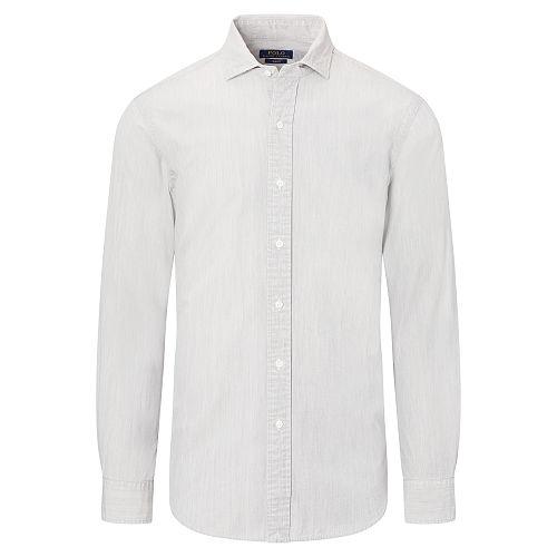 Polo Ralph Lauren Slim Cotton Chambray Shirt Grey