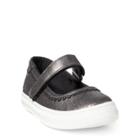 Ralph Lauren Faux-leather Mary Jane Sneaker Pewter Shimmer
