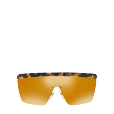 Ralph Lauren Rl Hinge Shield Sunglasses Sandblast Shiny Gold