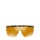 Ralph Lauren Rl Hinge Shield Sunglasses Sandblast Shiny Gold
