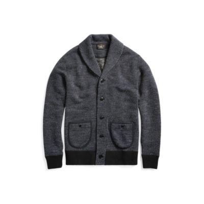 Ralph Lauren Cotton-blend-fleece Cardigan Navy Multi