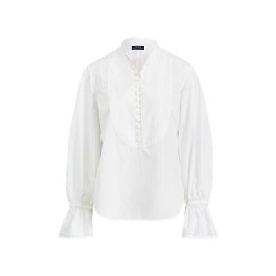 Ralph Lauren Cotton Broadcloth Top White