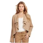 Polo Ralph Lauren Suede Open-front Jacket Saddlery Tan