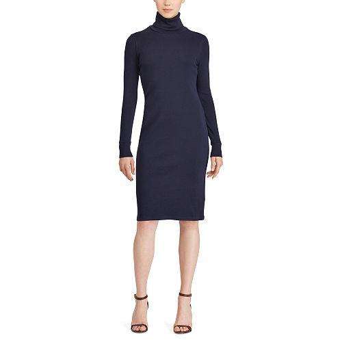 Ralph Lauren Lauren Cotton Turtleneck Dress