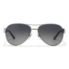 Ralph Lauren Polarized Pilot Sunglasses Silver/black