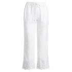 Ralph Lauren Eyelet-cuff Wide-leg Pant White