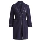 Ralph Lauren Short Shawl-collar Robe Windsor Navy