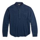 Ralph Lauren Rrl Indigo Cotton Mesh Polo Shirt Rinsed Blue Indigo