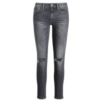 Ralph Lauren Tompkins Skinny Crop Jean Washed Black