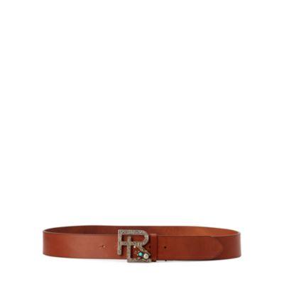 Ralph Lauren Rl Vachetta Leather Belt Brown
