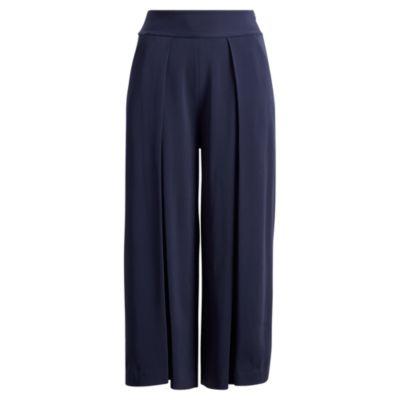 Ralph Lauren Pleated Wide-leg Pants Navy