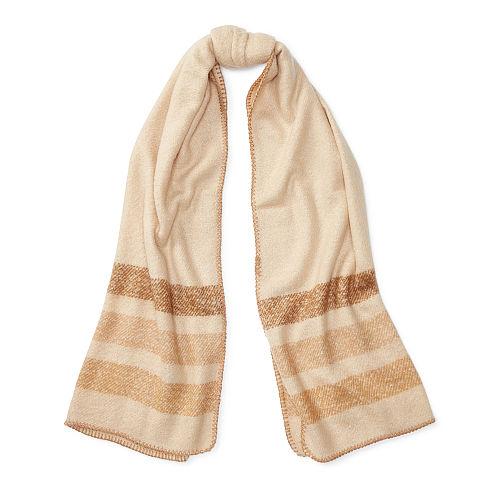 Ralph Lauren Lauren Oversize Striped Scarf Camel Tonal Stripes