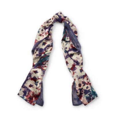 Ralph Lauren Mila Floral Silk Scarf Cityscape Grey