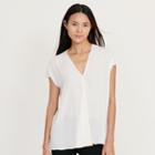 Ralph Lauren Lauren Georgette Short-sleeve Top Herbal Milk