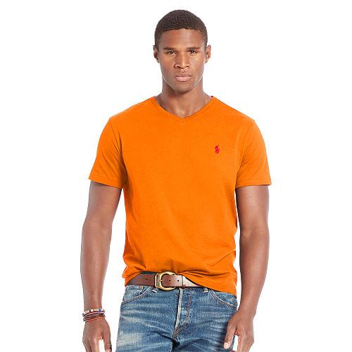 Polo Ralph Lauren Cotton Jersey V-neck T-shirt Desert Orange