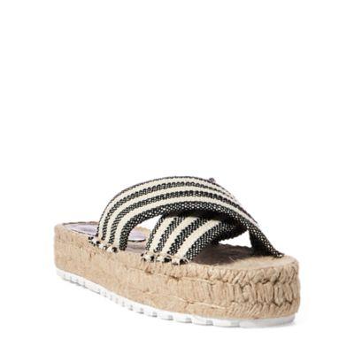 Ralph Lauren Kit Striped Espadrille Blk/nat