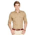 Polo Ralph Lauren Slim-fit Twill Utility Shirt Granary Tan