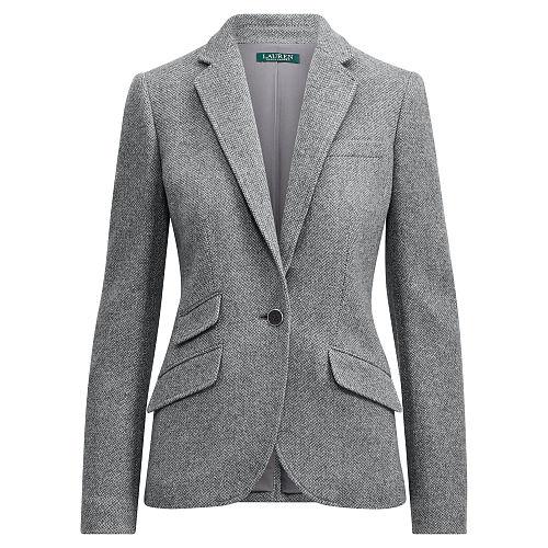 Ralph Lauren Lauren Single-button Tweed Blazer