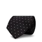 Ralph Lauren Polka-dot Woven Silk Tie Black