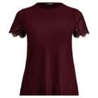 Ralph Lauren Lauren Woman Lace-sleeve T-shirt