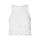 Ralph Lauren Cropped Lace Tank Pure White