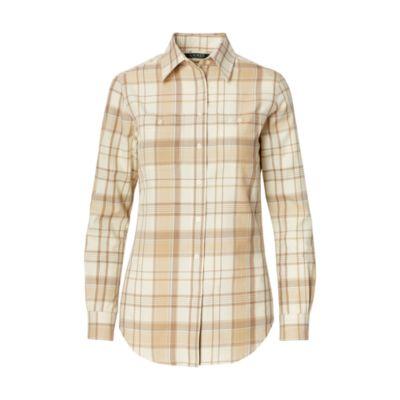 Ralph Lauren Plaid Cotton Shirt Tan Multi Xlp