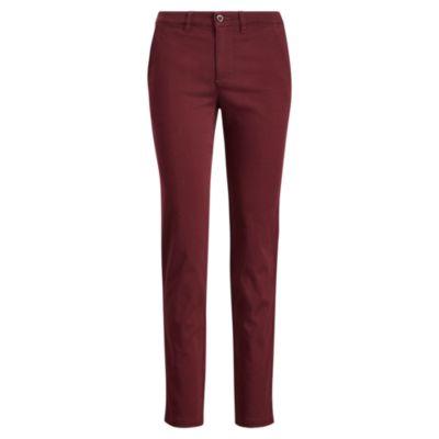 Ralph Lauren Stretch Twill Straight Pant Red Sangria