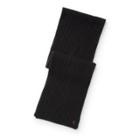Ralph Lauren Wide-rib Cashmere-wool Scarf Polo Black