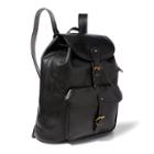 Polo Ralph Lauren Leather Drawstring Backpack Black