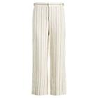 Ralph Lauren Striped Wide-leg Pant Cream/indigo Stripe
