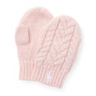Ralph Lauren Cable-knit Mittens Hint Of Pink