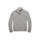 Ralph Lauren Cotton Half-zip Sweater Fawn Grey Heather