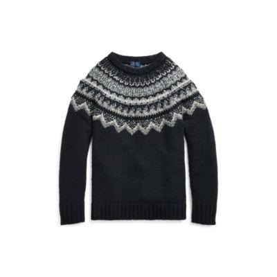 Ralph Lauren Beaded Nordic Sweater Black/cream