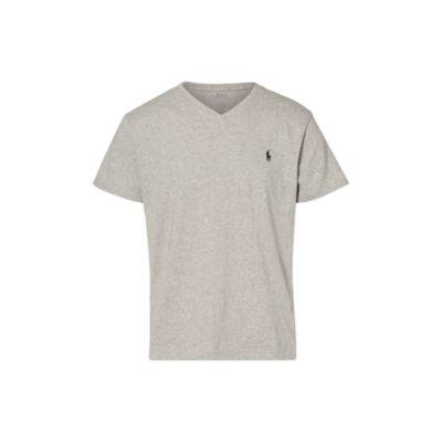 Ralph Lauren Cotton Jersey V-neck T-shirt Dark Vintage Heather